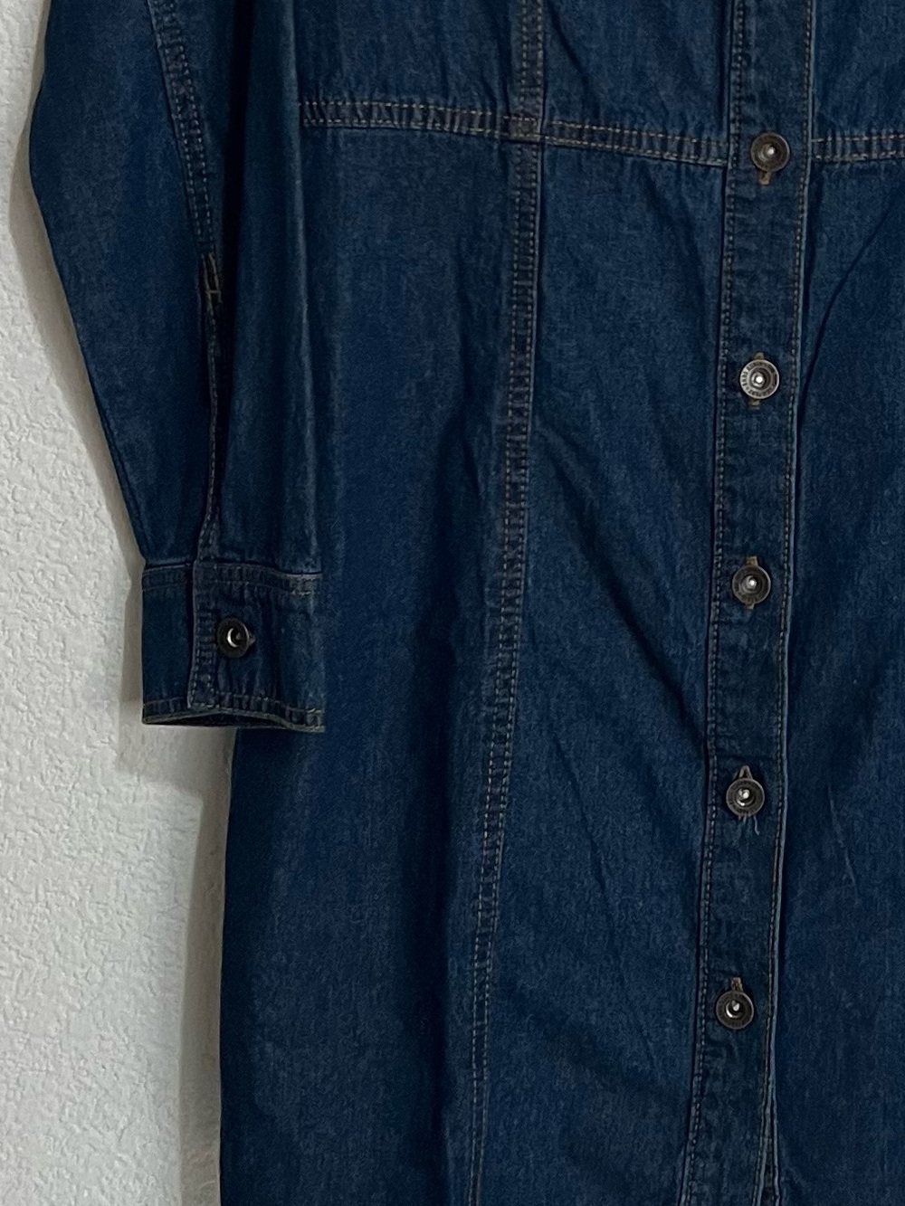 Frye Dark Wash Demin Western Dress Button Front Pockets New Medium - Picture 7 of 8